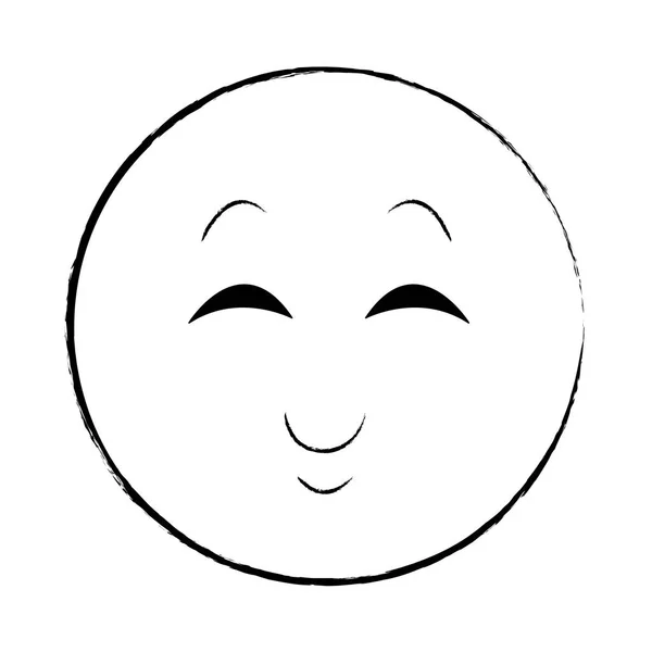 Sourire chat émoticône croquis — Image vectorielle