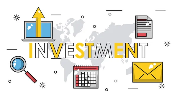 Bandiera di investimento aziendale — Vettoriale Stock