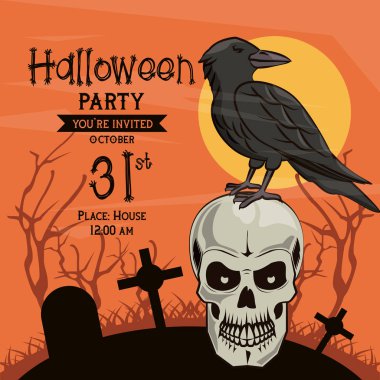 Cadılar Bayramı partisi davetiyesi