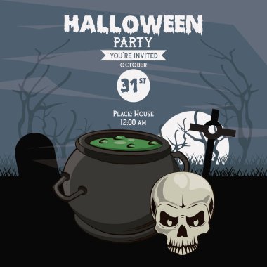 Cadılar Bayramı partisi davetiyesi