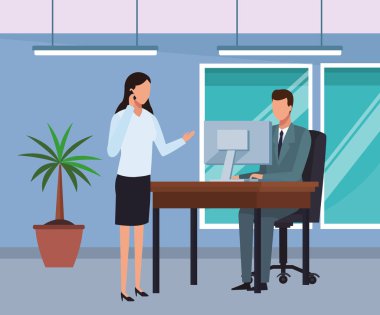 Ofisteki iş adamları