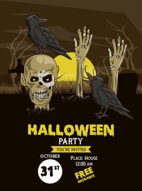 Cadılar Bayramı partisi davetiyesi