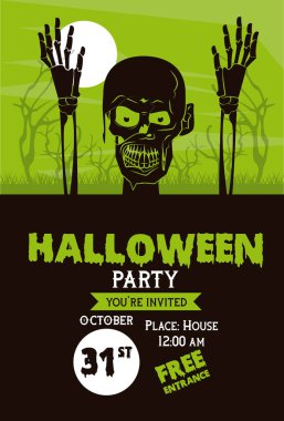 Cadılar Bayramı partisi davetiyesi