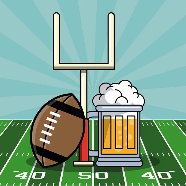 Super bowl futebol americano — Vetor de Stock