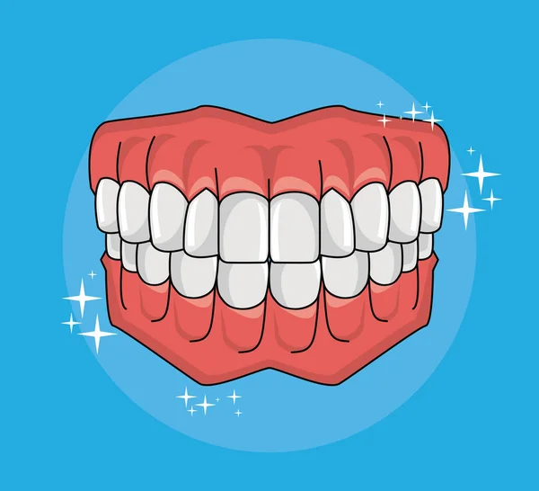 Teeth dental care — Stock Vector
