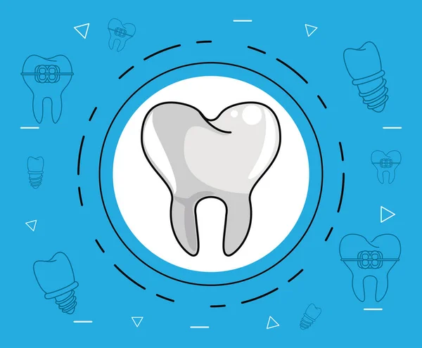 Cuidado dental de los dientes — Archivo Imágenes Vectoriales