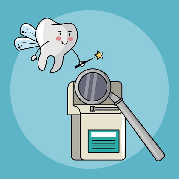 Зубна фея та догляд за зубами — стоковий вектор
