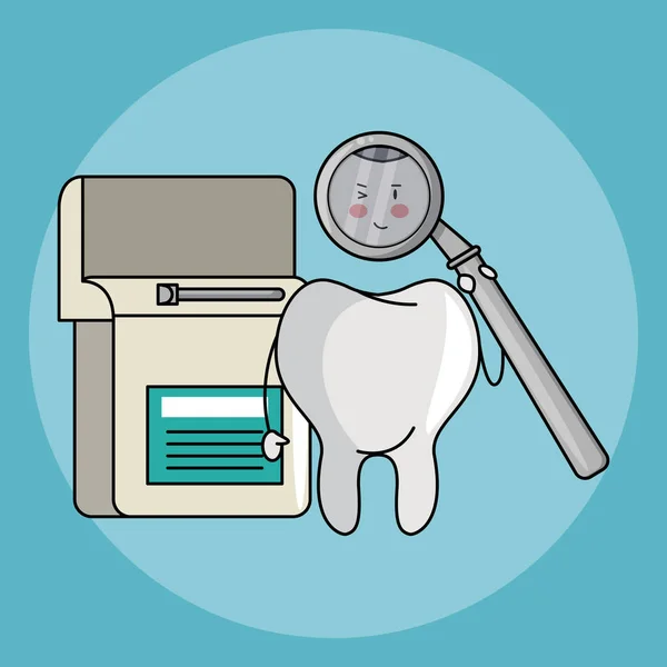 Karikaturen zur Zahnpflege — Stockvektor