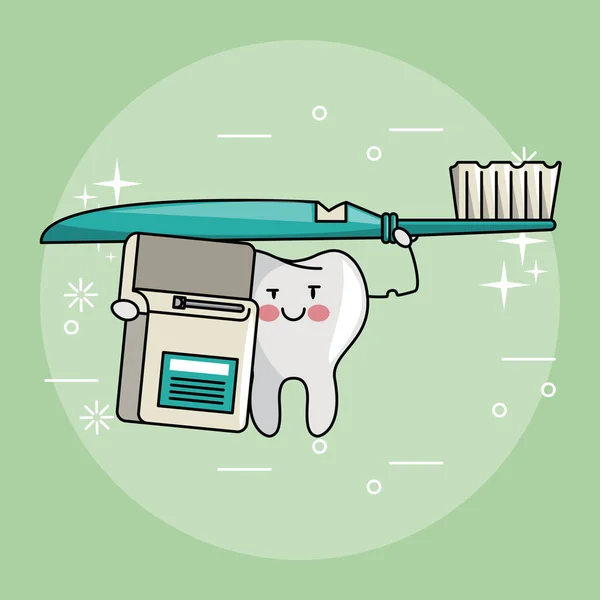 Desenhos animados de cuidados dentários —  Vetores de Stock
