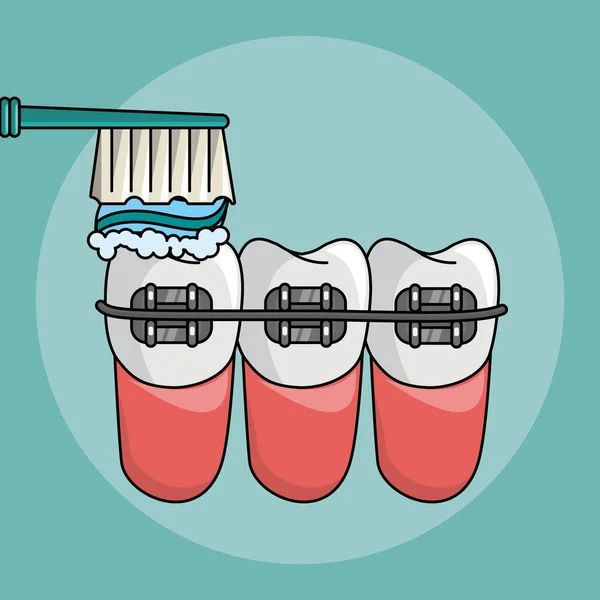 Caricaturas de cuidado dental — Archivo Imágenes Vectoriales