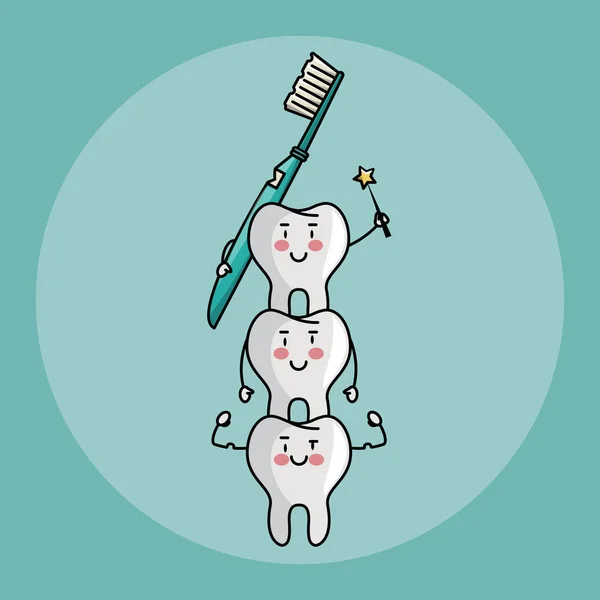 Fada dos dentes e cuidados dentários — Vetor de Stock