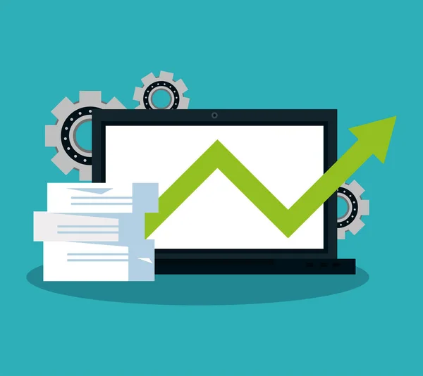 Escritório e tecnologia de negócios —  Vetores de Stock