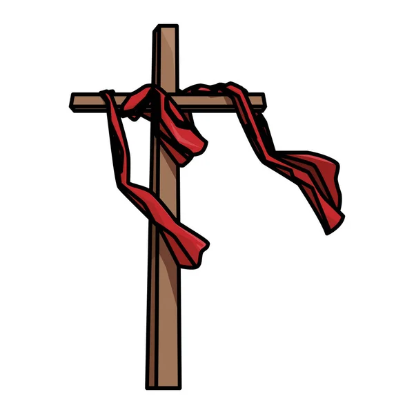 Cruz símbolo católico — Vector de stock