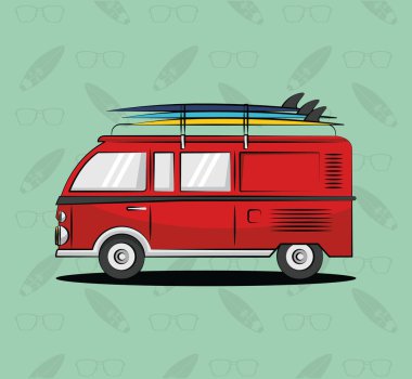 Tropikal sörf yaşam tarzı Tema