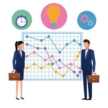 Çizgi film beyin fırtınası iş ortakları