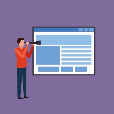 İş kişi sunan çizgi film