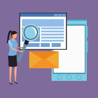 İş kişi sunan çizgi film