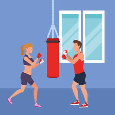 Fitness insanlar ve spor salonu