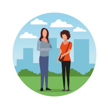 Genç çift çizgi film