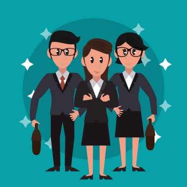 İş bankacılar ekip çalışması