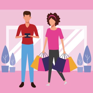 insanlar alışveriş merkezine