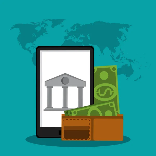 Tecnologia de pagamento online — Vetor de Stock
