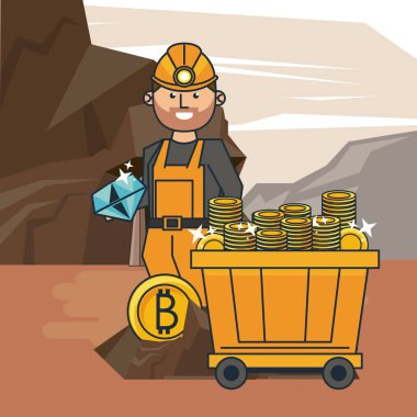 Bitcoin madencilik karikatürler
