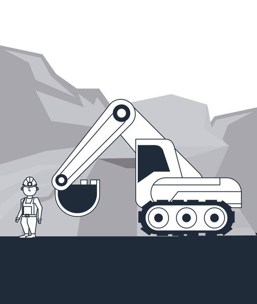 Mining hydraulic excavator