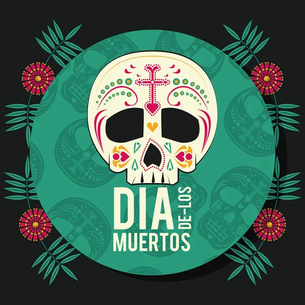 Tarjeta del Día de los Muertos — Vector de stock