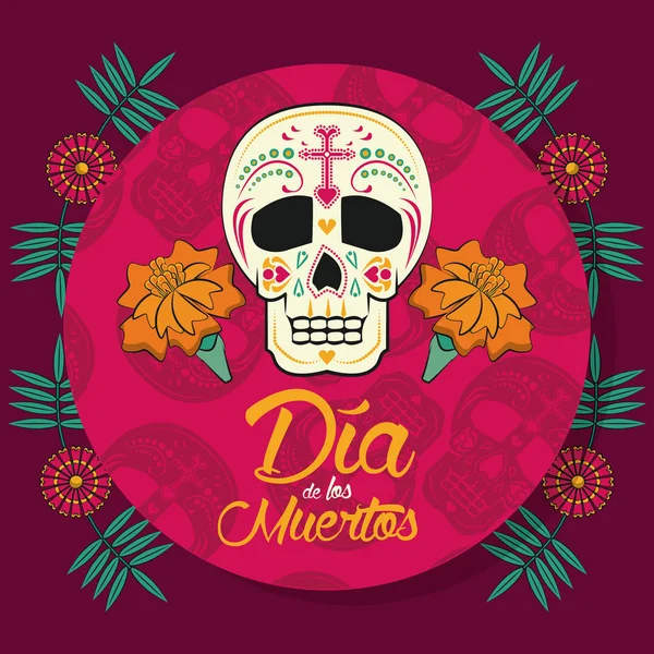 Tarjeta del Día de los Muertos — Vector de stock