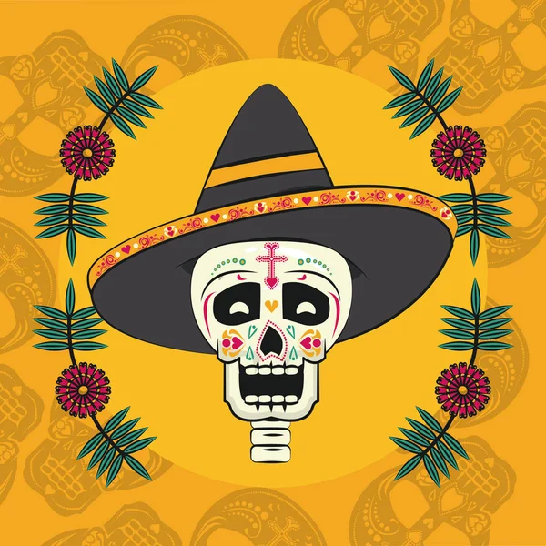 Day of the Dead card — Stock Vector