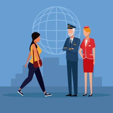 Havacılık işçi karikatürler