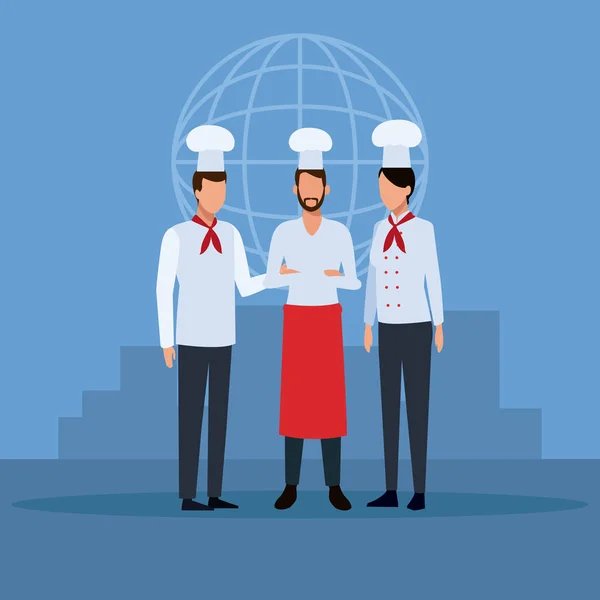 Το εστιατόριο avatar ομαδική εργασία — Διανυσματικό Αρχείο