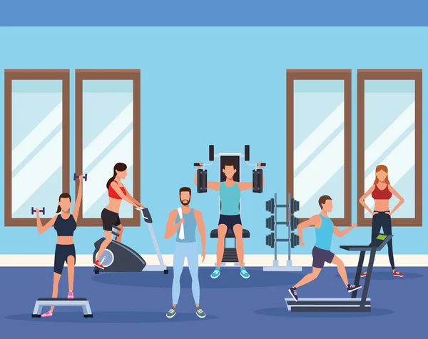 Ανδρικά fitness τρόπο άσκηση — Διανυσματικό Αρχείο