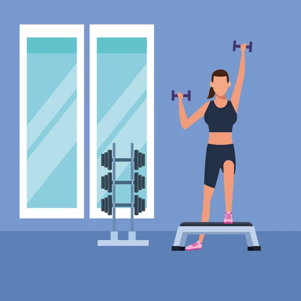 Fitness femme faire de l'exercice — Image vectorielle