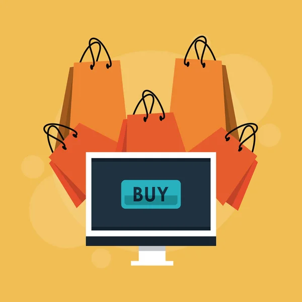 Vásárlás online kedvezménnyel — Stock Vector