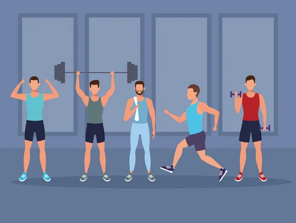 Ανδρικά fitness τρόπο άσκηση — Διανυσματικό Αρχείο