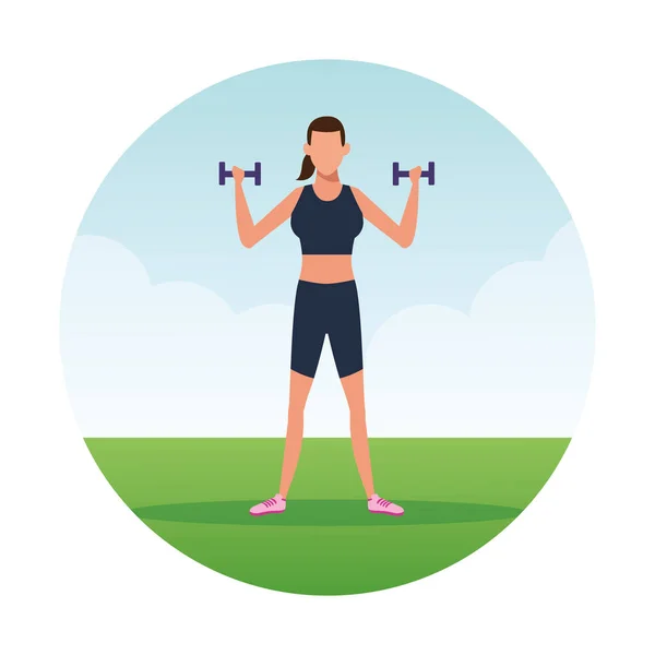 Fitness žena dělá cvičení — Stockový vektor