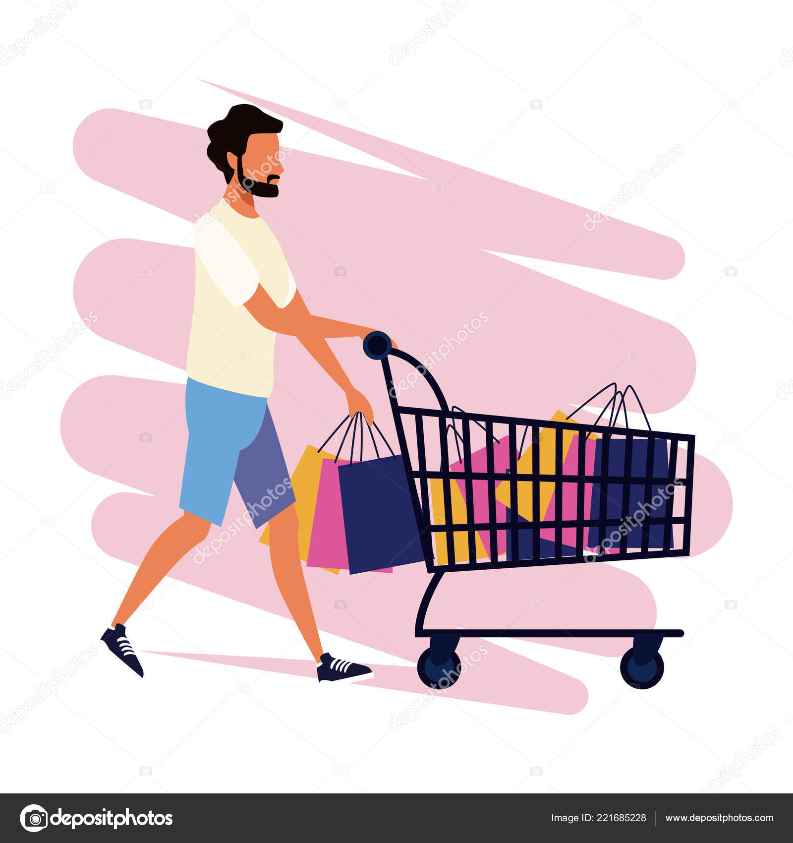 People shopping cartoon Stock Vector Image by ©jemastock #221685228