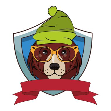 Hipster ayı serin kroki