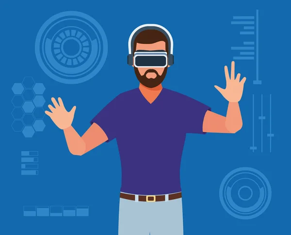 Virtual reality-teknologi – stockvektor
