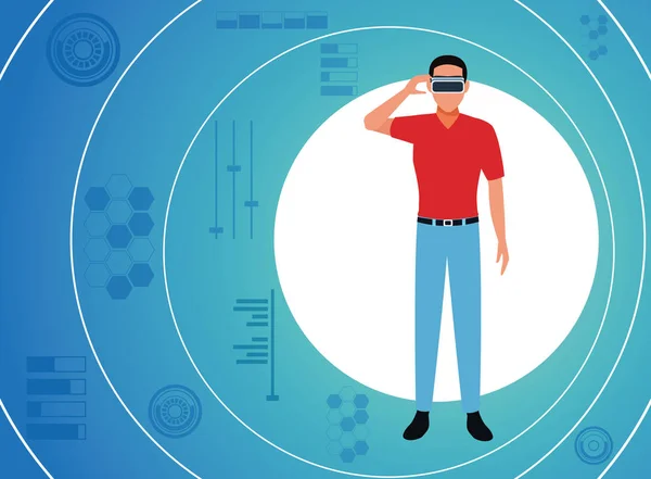 Virtuele realiteit technologie — Stockvector