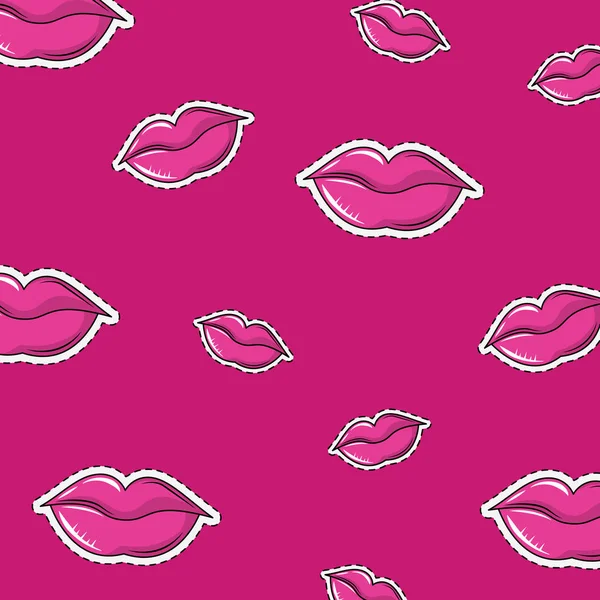 Labios besos palos partido — Archivo Imágenes Vectoriales