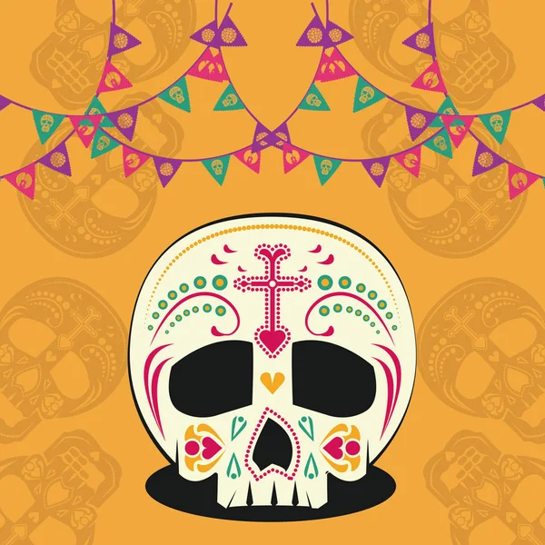 Tarjeta del Día de los Muertos — Archivo Imágenes Vectoriales