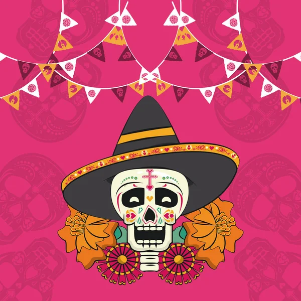 Day of the Dead card — Stock Vector