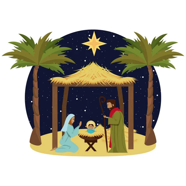 Navidad cristiana tradicional — Vector de stock