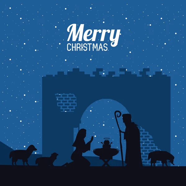 伝統的なキリスト教のクリスマス — ストックベクタ