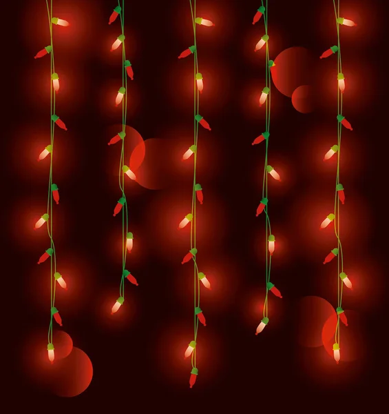 Christmas lights for decoration — Stock Vector