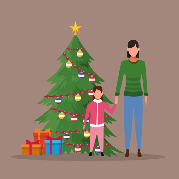 Feliz Natal em família —  Vetores de Stock