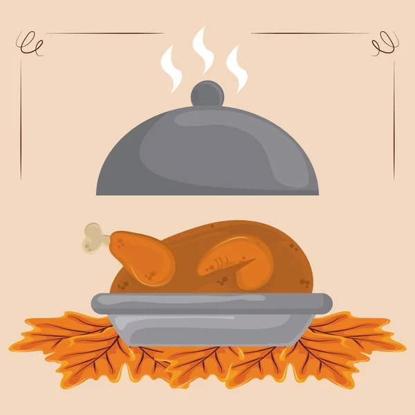 Hari Thanksgiving makanan - Stok Vektor